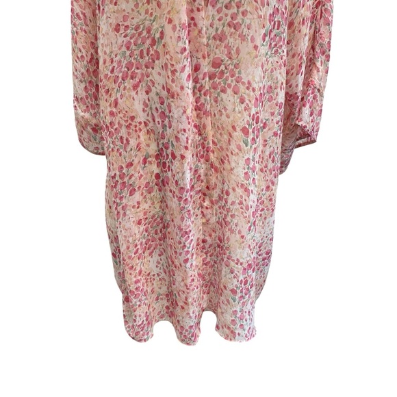Flora Nikrooz Floral Printed Chiffon Wrap Robe & Shorts Intimates Set - Picture 5 of 12